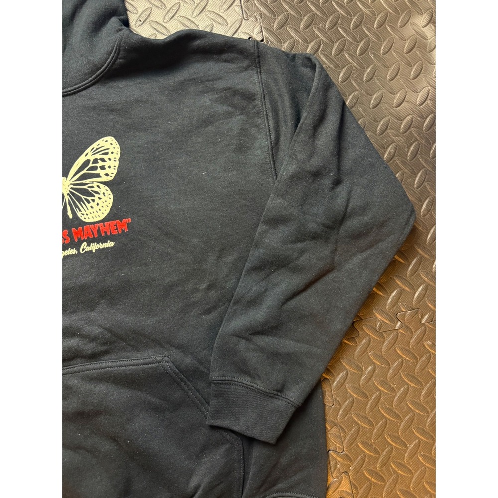 NovaMen Mindless Mayhem Butterfly Graphic Hoodie Black Medium Limited Edition - Picture 4 of 8
